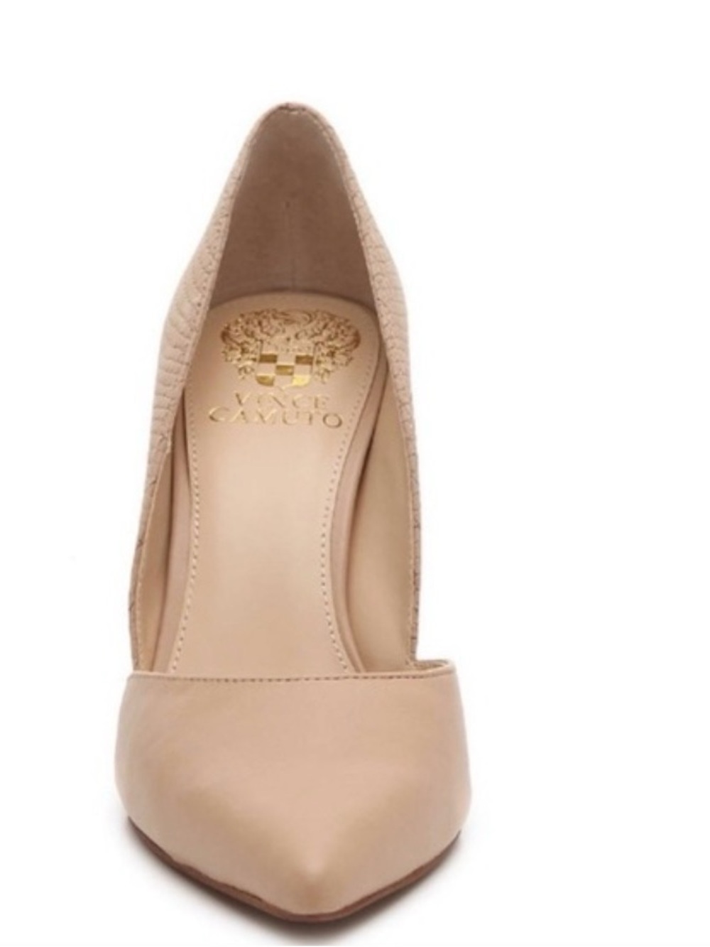 Vince Camuto Women’s Taupe Pointed-Toe Leather Pumps 
Size 10 M